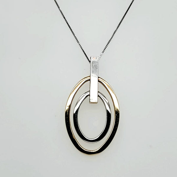 14kt Yellow and White Gold Pendant Necklace