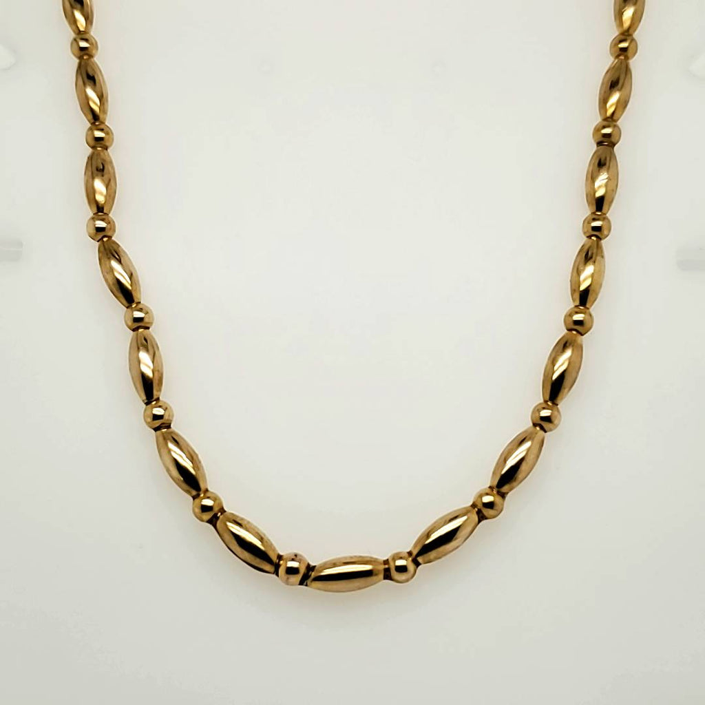 14kt Yellow Gold Beaded Choker Necklace