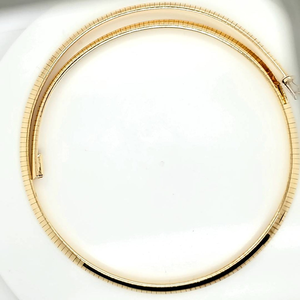 14kt Yellow Gold Bombe Style Omega Necklace
