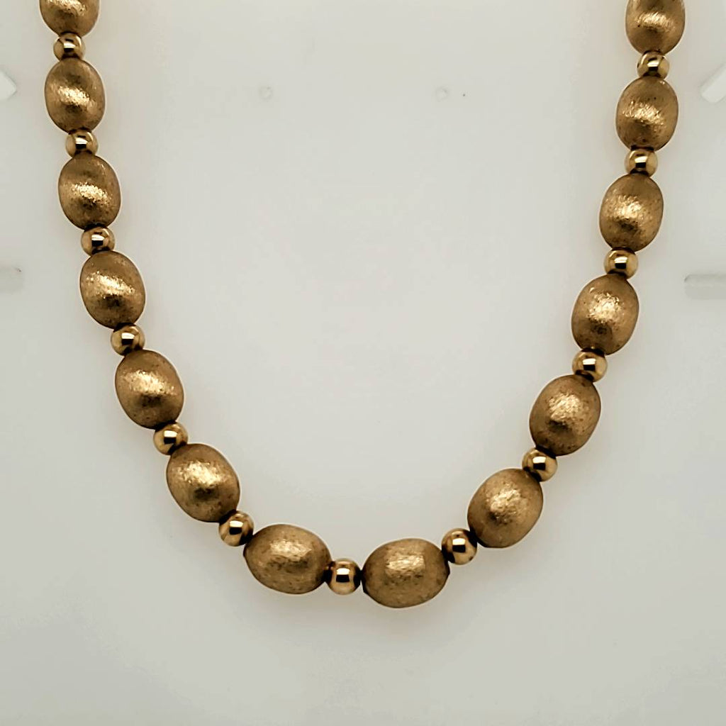 14kt Yellow Gold Bead Necklace