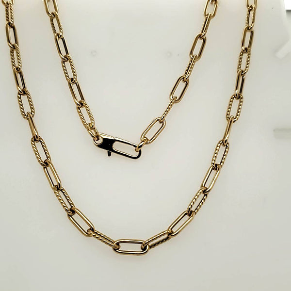 Roberto Coin 18kt Yellow Gold Paper Clip Chain