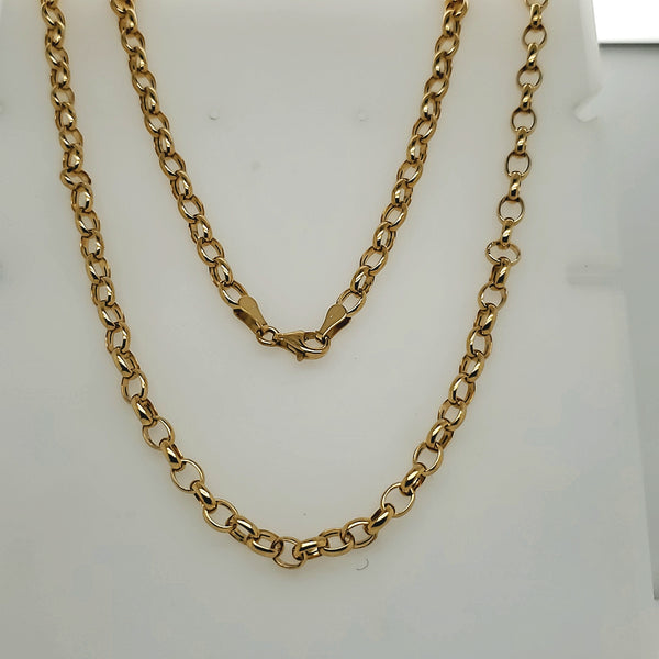 14kt Yellow Gold Round Link Necklace