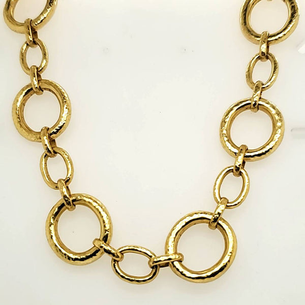 Pre-owned 19kt Yellow Gold  Elizabeth Locke Circle Necklace