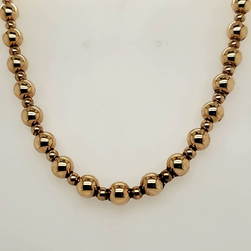 14kt Yellow Gold Bead Necklace