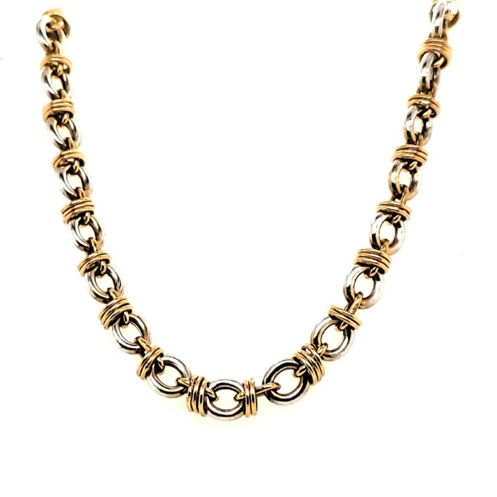 14kt Yellow and White Gold Link Necklace