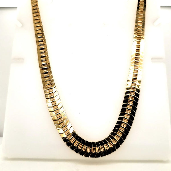 14kt Yellow Gold Flat Link Necklace