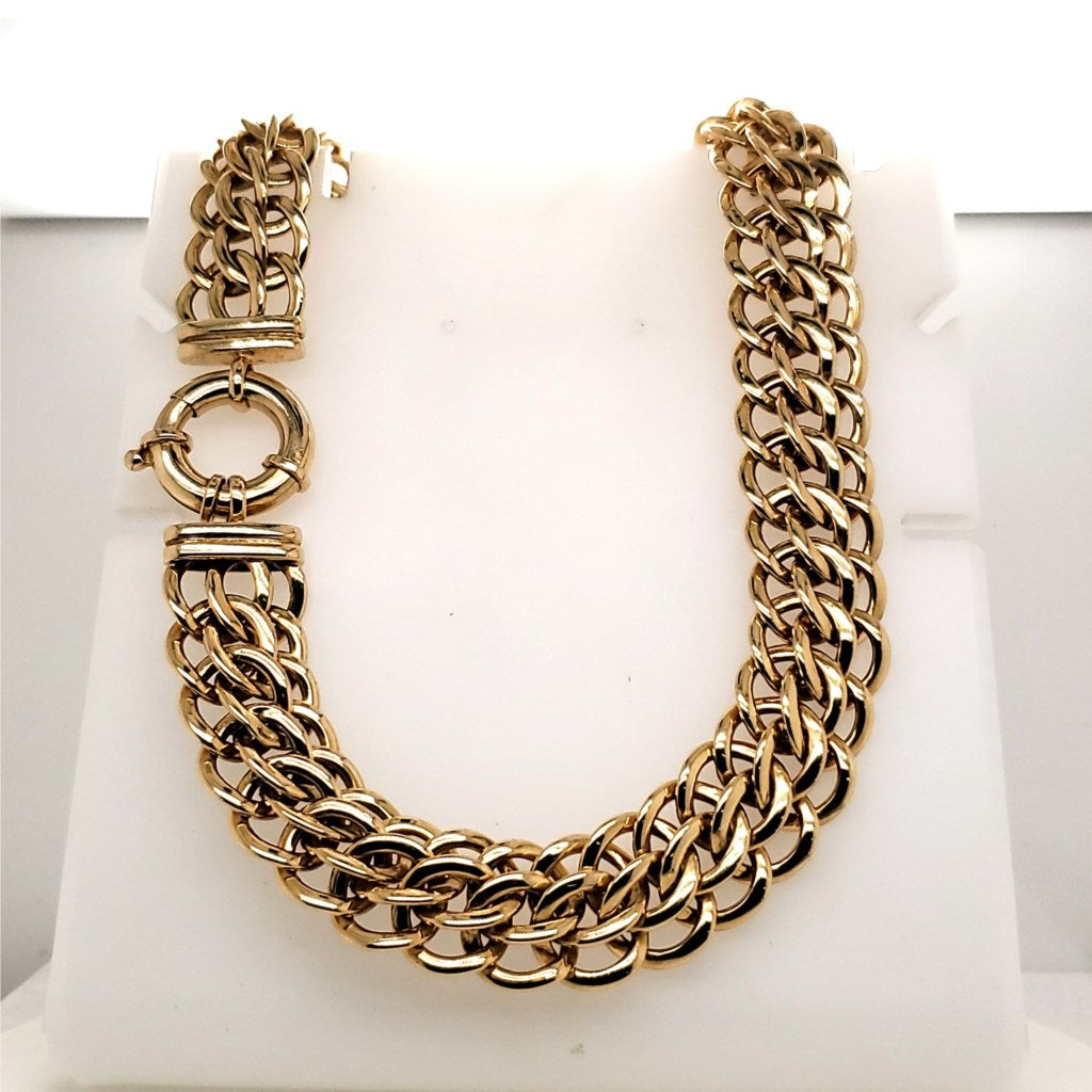 14kt Yellow Gold Woven Link Necklace