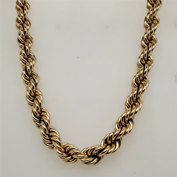 24"" 14kt Yellow Gold Rope Chain