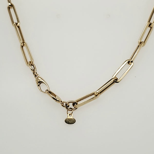 14kt Yellow Gold Paper Clip Necklace