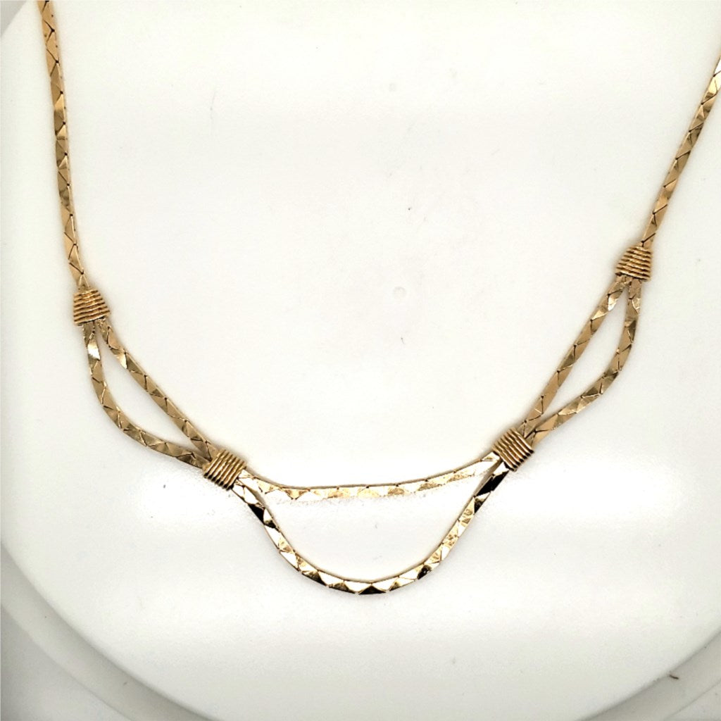 14kt Yellow Gold Drape Necklace