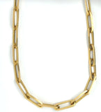 18kt Yellow Gold Paper Clip Necklace