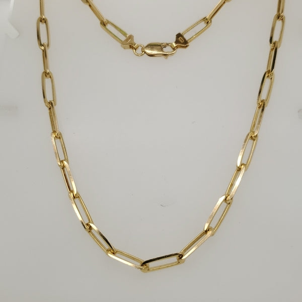 18kt Yellow Gold Paper Clip Necklace