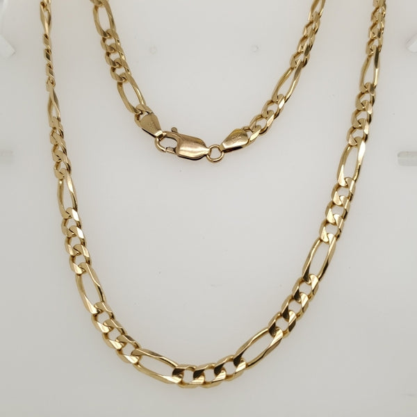 14kt Yellow Gold 20"" Figaro Chain