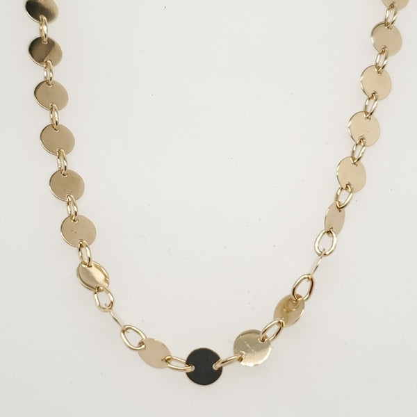14kt Yellow Gold Flat Link Neckalce