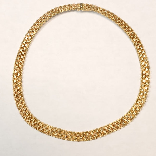 14kt Yellow Gold Mesh Weave Necklace