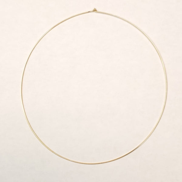 14kt Yellow Gold Wire Choker Necklace