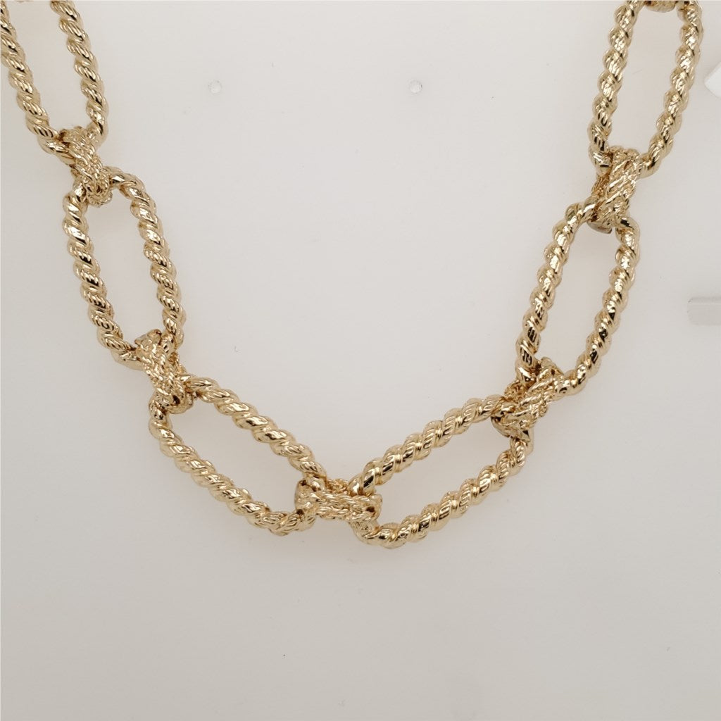 14kt Yellow Gold Link 30"" Necklace