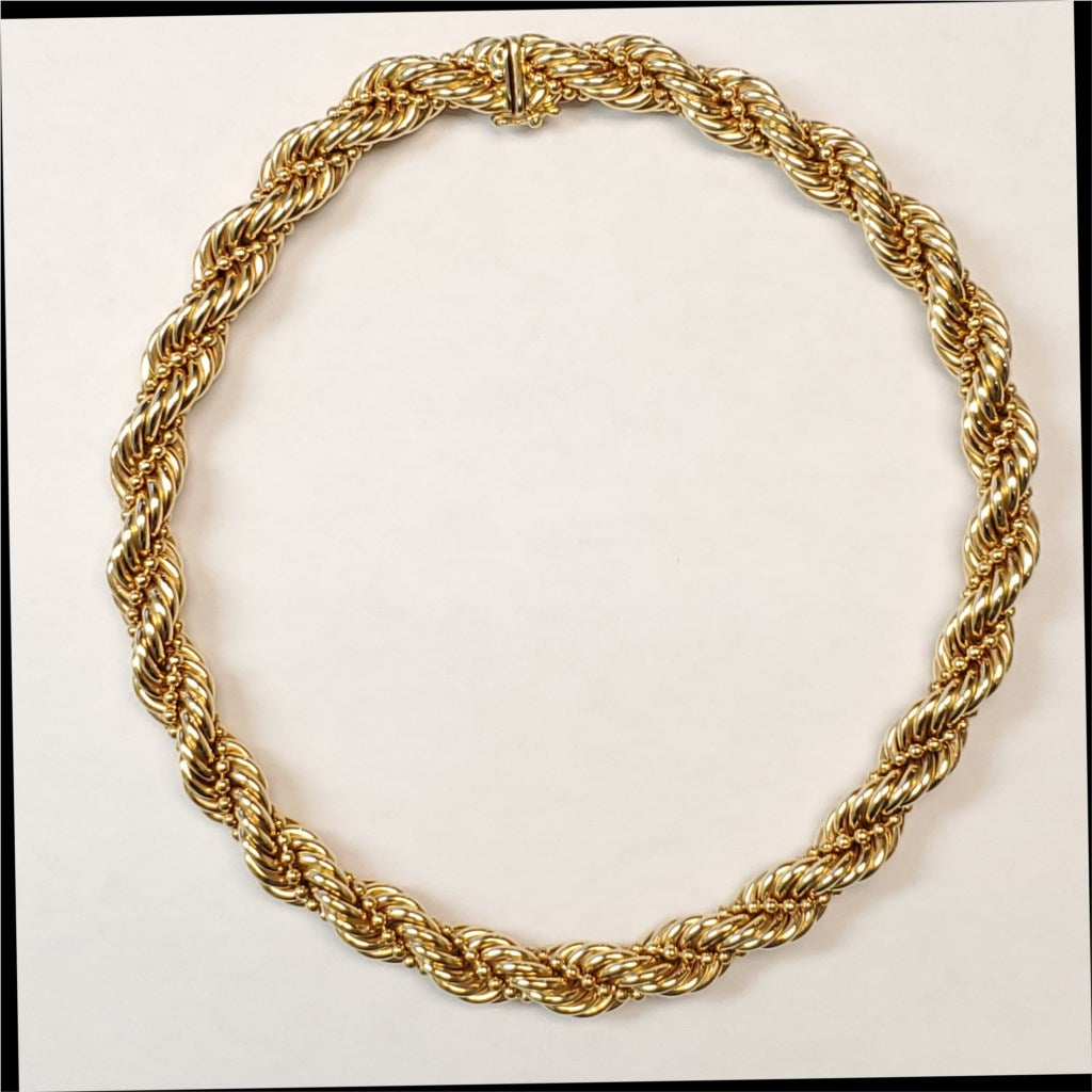 18"" 14Kt Yellow Gold Zelman And Friedman Woven Necklace