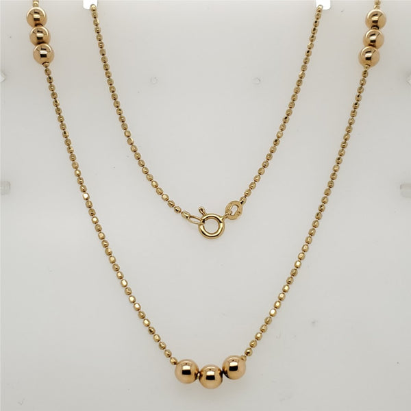 18kt Yellow and Rose Gold Station Necklace