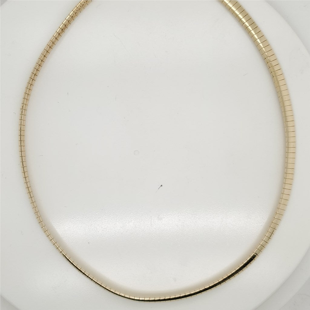 14kt Yellow Gold 5mm Omega Necklace