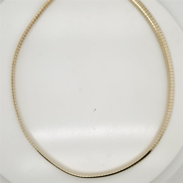 14kt Yellow Gold 5mm Omega Necklace