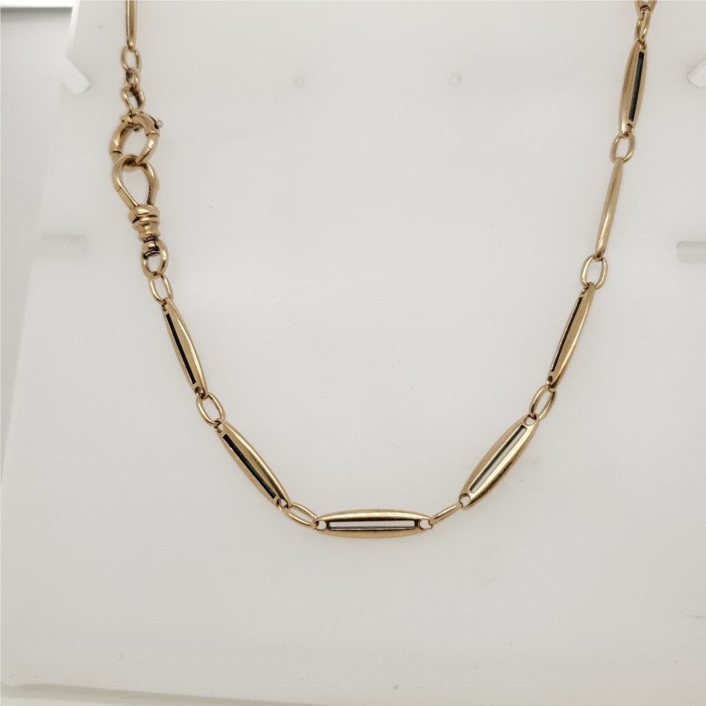 14Kt Yellow Gold Vintage Pocket Watch Chain Necklace