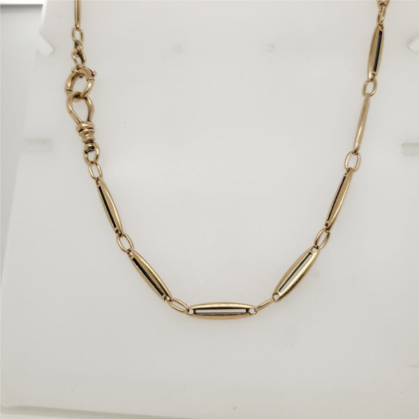 14Kt Yellow Gold Vintage Pocket Watch Chain Necklace