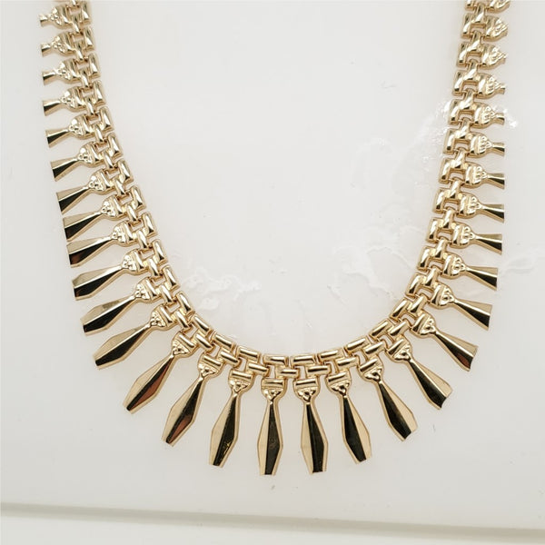 14kt Yellow Gold Cleopatra Style Necklace
