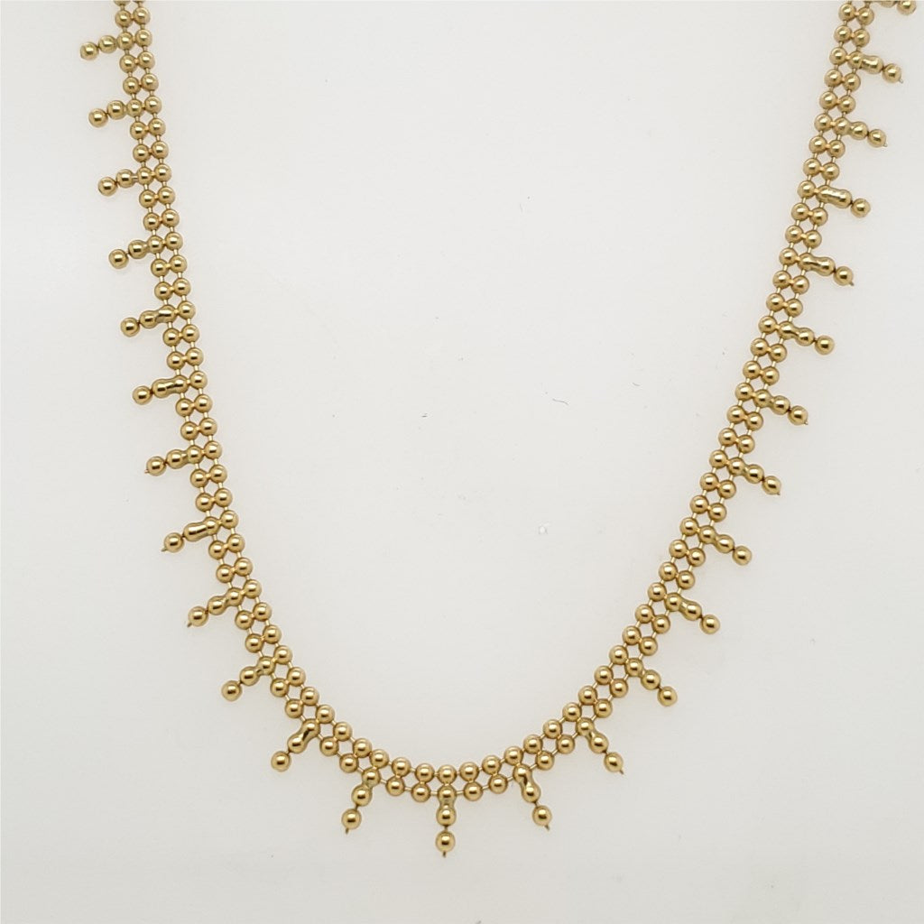 18kt Yellow Gold Drape Style Necklace