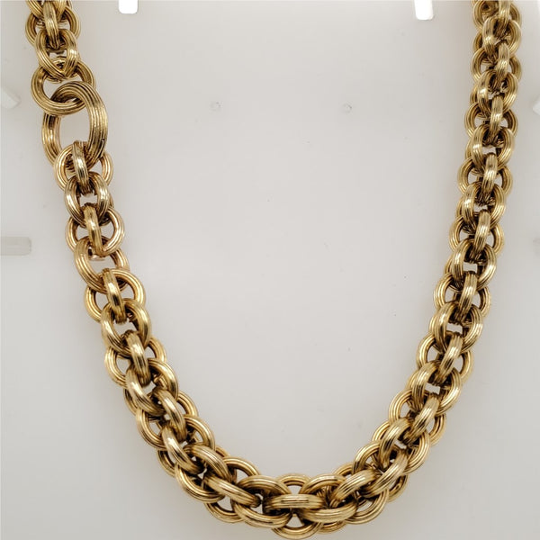18kt Yellow Gold Woven Link Neckalce