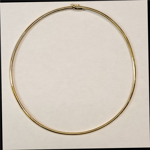 14kt Yellow Gold Bombe Style Omega Necklace