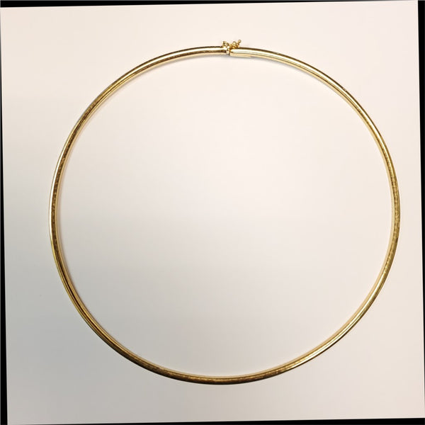 14kt Yellow Gold Bombe Style Omega Necklace