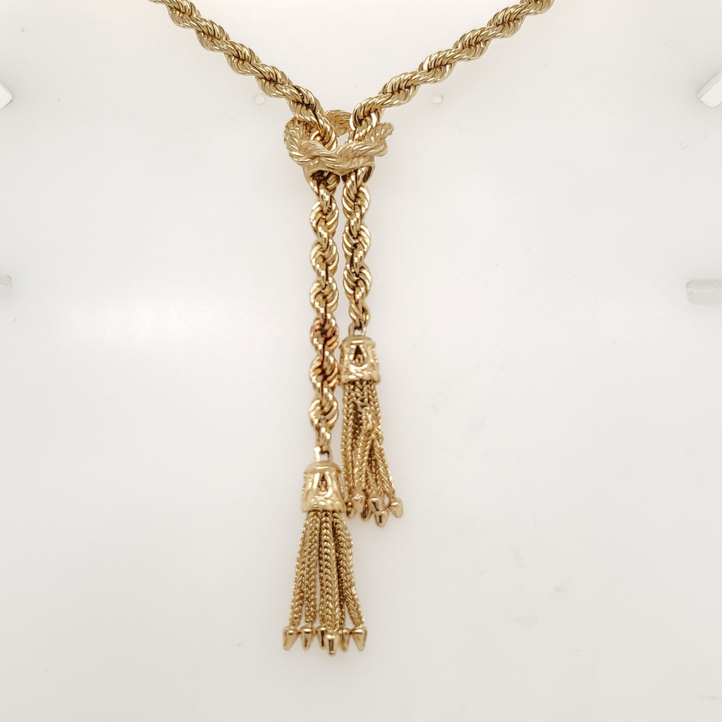 14kt Yellow Gold Double Rope Necklace