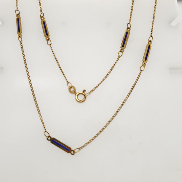 14kt YellowGold Filigree Station Necklace