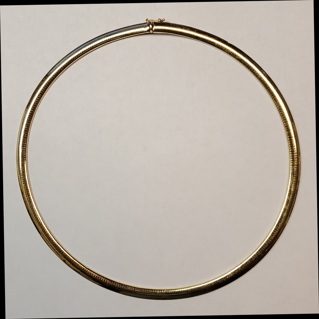 14kt Yellow Gold 18"" Omega Necklace