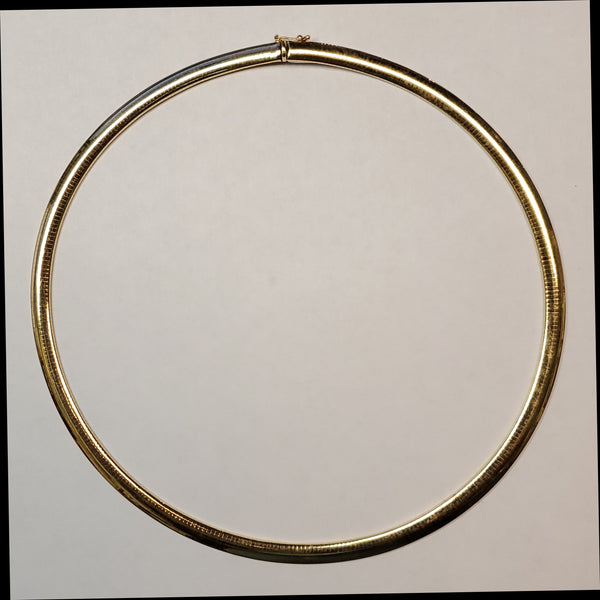 14kt Yellow Gold 18"" Omega Necklace