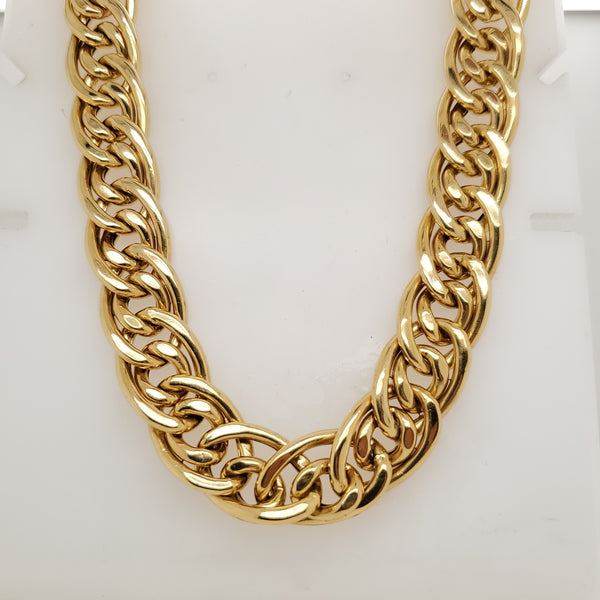 18kt Yellow Gold  Woven Link Style Necklace