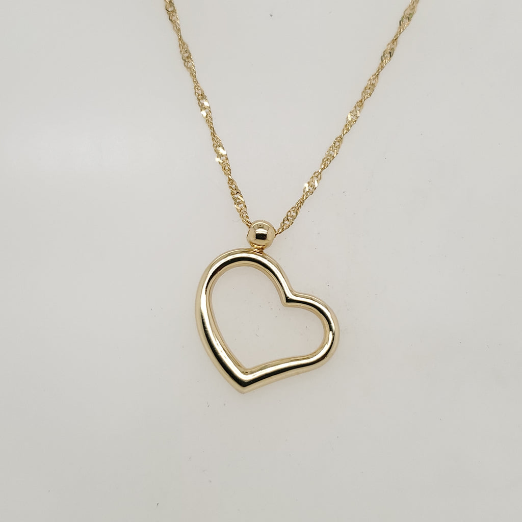 14kt Yellow Gold Heart Necklace
