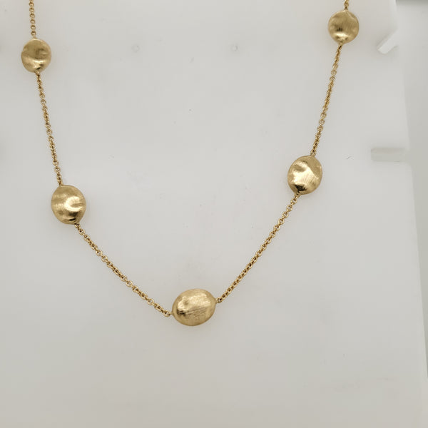 Marco Biccego 18kt Yellow Gold 36"" Large Bean Station Necklace