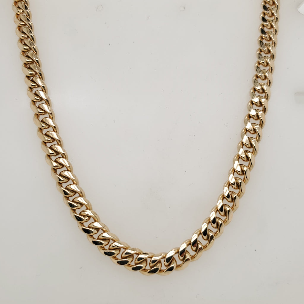 14kt Yellow Gold Cuban Link Necklace