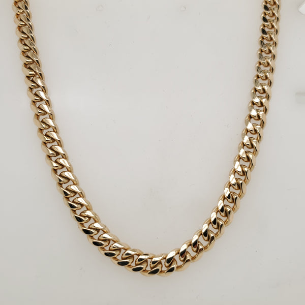 14kt Yellow Gold Cuban Link Necklace