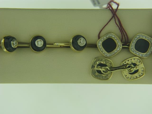 Diamond & Enamel Stud Set