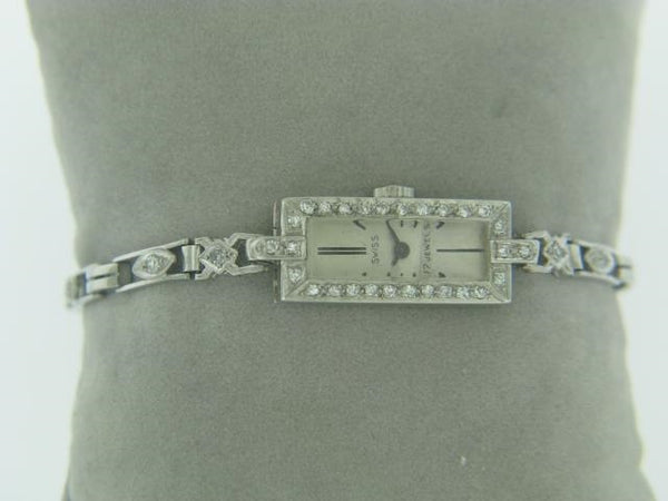 Pre-Owned Art Deco Platinum And Diamond Dinner Watch