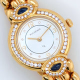 Pre-Owned Ladys Bucherer Paradiso 18Kt Yellow Gold Diamond And Sapphire Watch