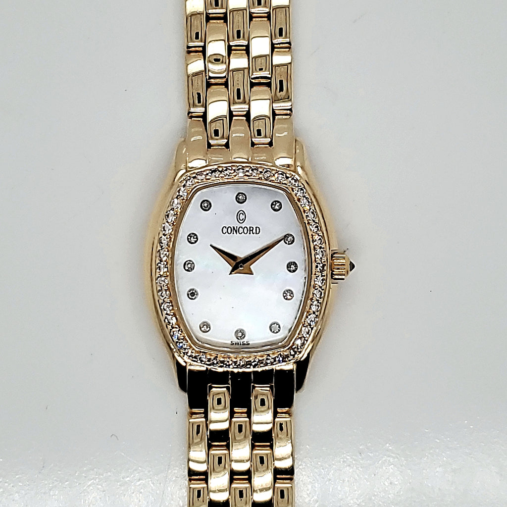 Pre-Owned Ladys Concord 14kt Yellow Gold and Diamond Wrist Watch