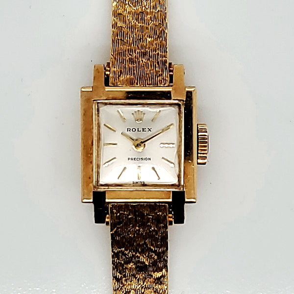Vintage 1968 18kt Yellow Gold Ladys Rolex Dress Watch