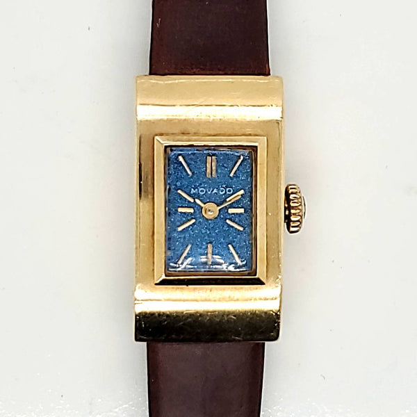 Pre-Owned Vintage 18kt Yellow Gold Movado Wrist Watch