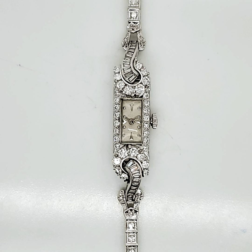 Art Deco Platinum And Diamond Dinner Watch