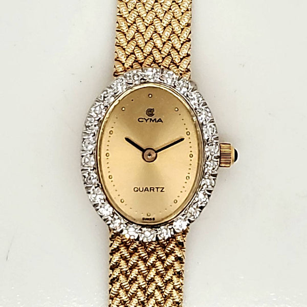 Ladys Cyma 14Kt Yellow Gold And Diamond Watch