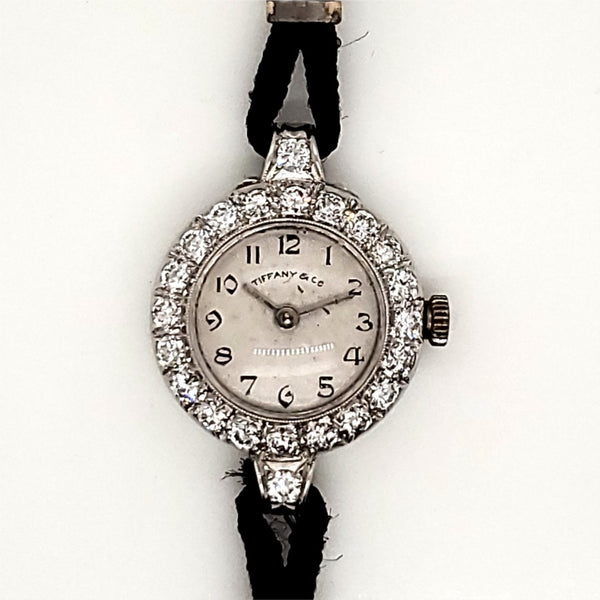 Art Deco Platinum Diamond Ladys Watch